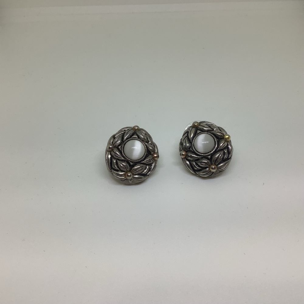Fashion Jewelry Pierced Earrings Silver and Gold Tone Vintage